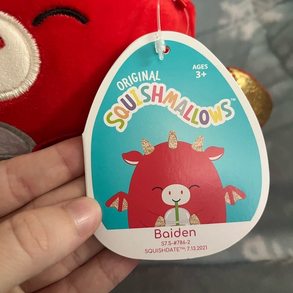 8” Baiden the Boba Drinking Dragon Squishmallow - Picture 3 of 5